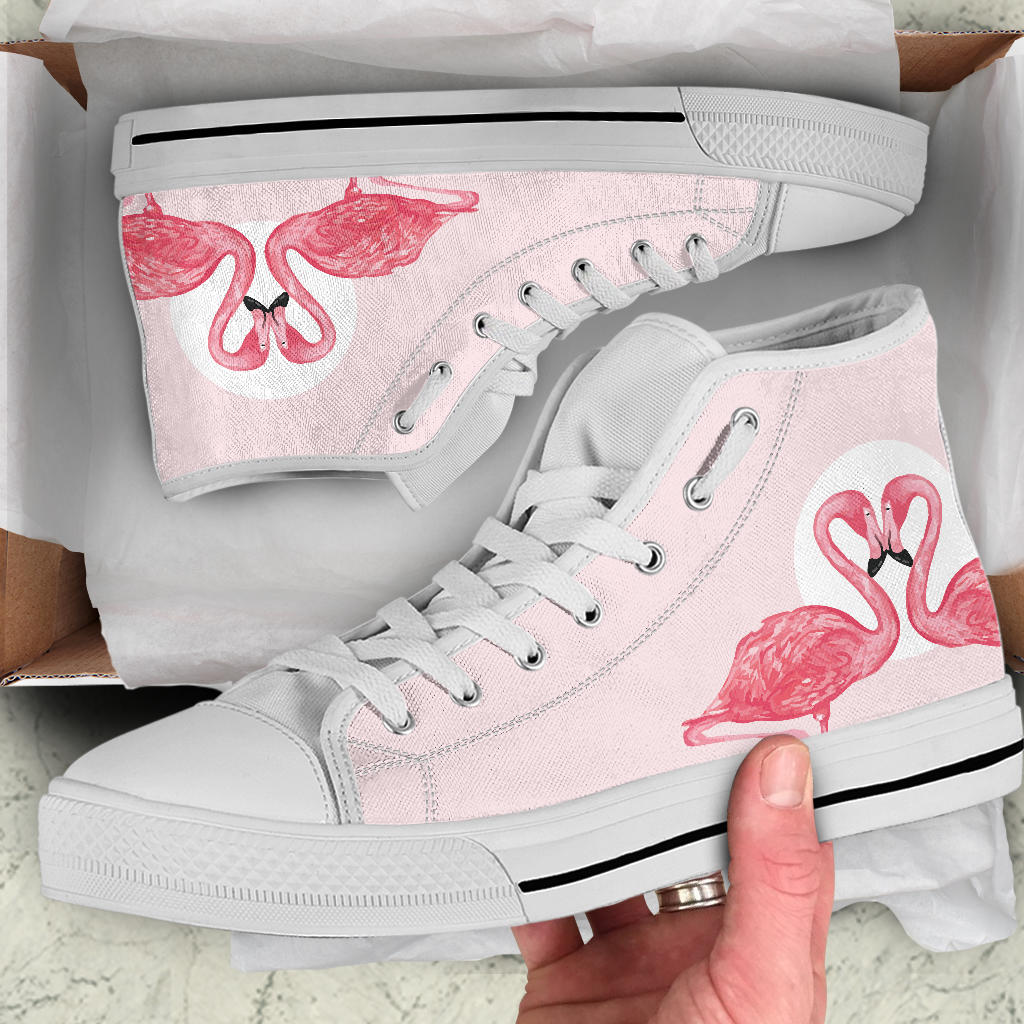 Pink Flamingo Love High Top Shoes - Che Cose Belle