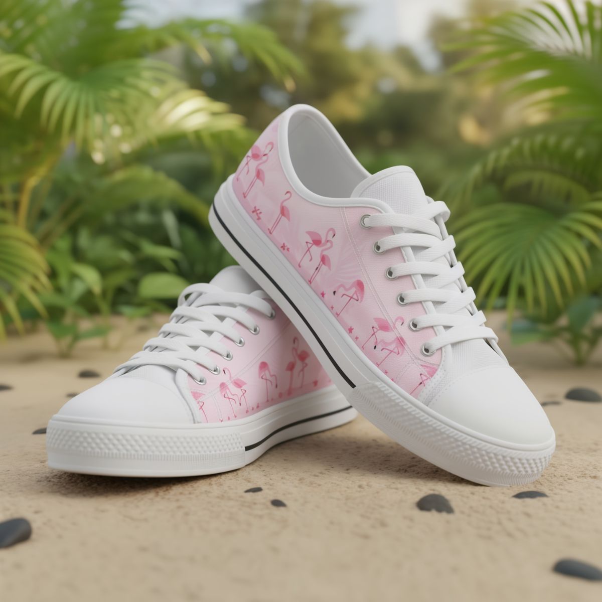 Pink Flamingo Low Top Shoes - Che Cose Belle