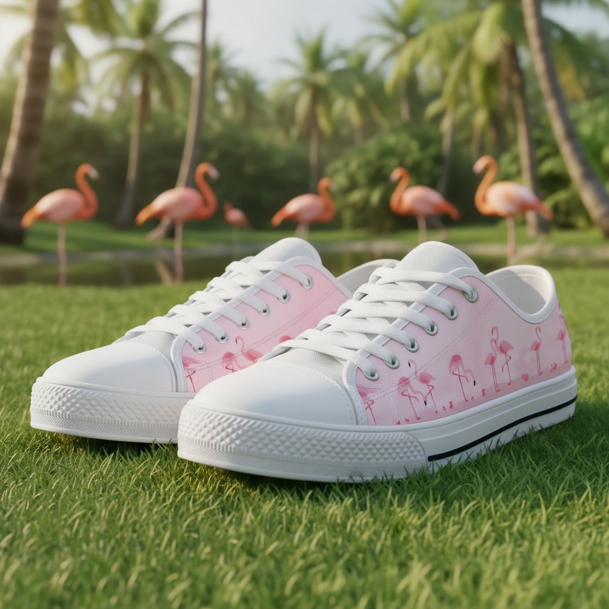 Pink Flamingo Low Top Shoes - Che Cose Belle