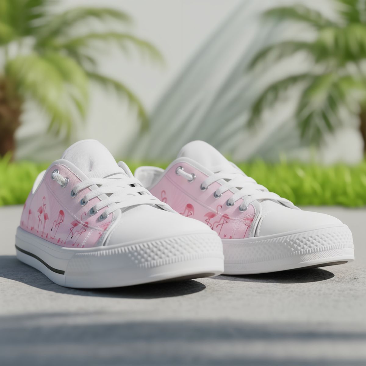 Pink Flamingo Low Top Shoes - Che Cose Belle