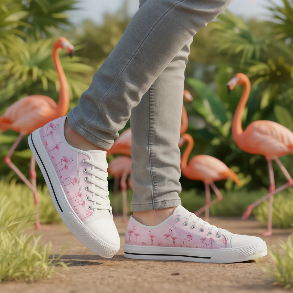 Pink Flamingo Low Top Shoes - Che Cose Belle