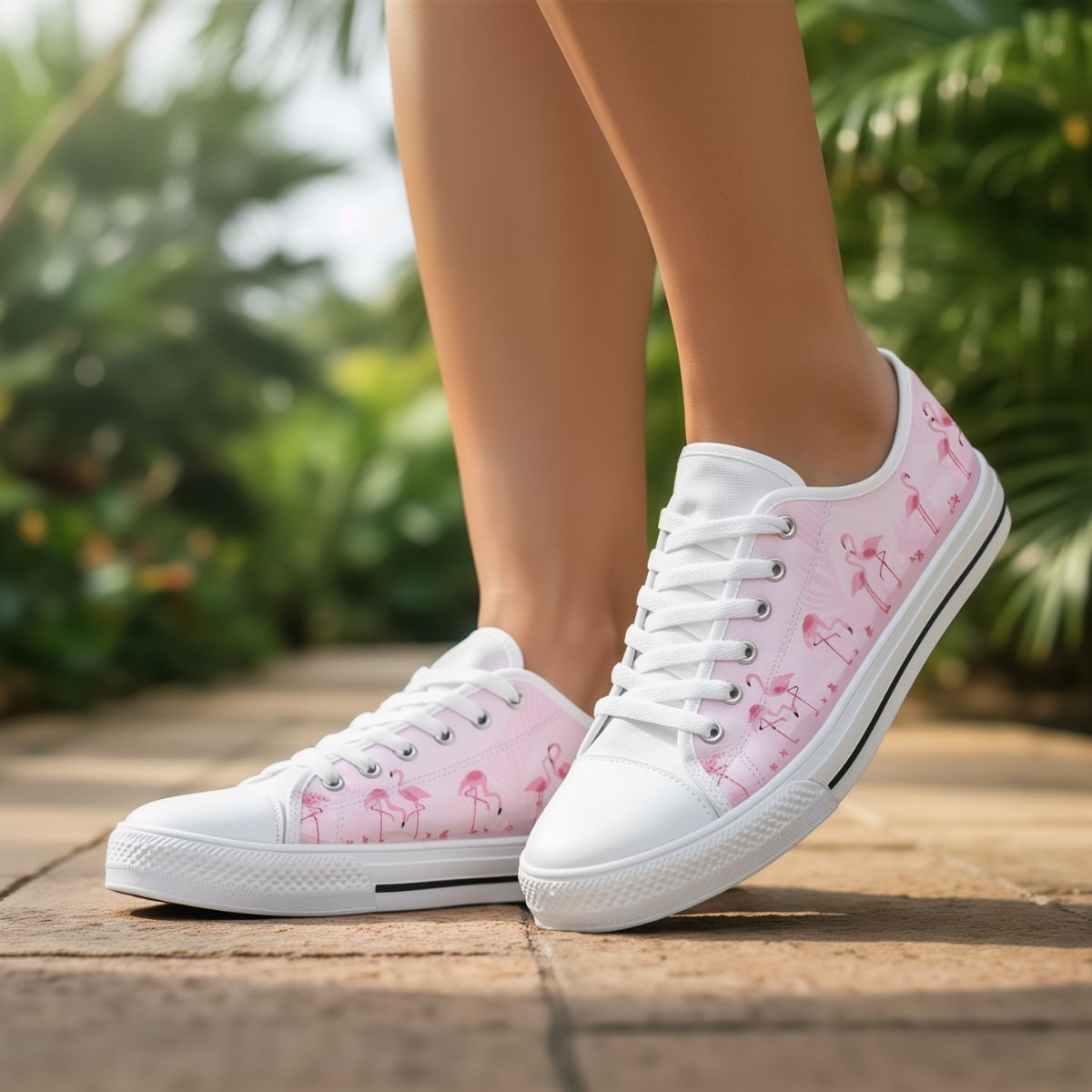 Pink Flamingo Low Top Shoes - Che Cose Belle