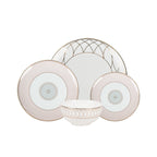 Pink & Gold Dinnerware Set - 16 Pieces - Che Cose Belle