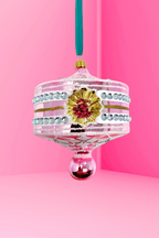 Pink Harlequin Lantern Glass Ornament - Che Cose Belle