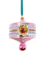 Pink Harlequin Lantern Glass Ornament - Che Cose Belle