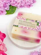 Pink Hydrangea Soap Scrub Bar - Che Cose Belle