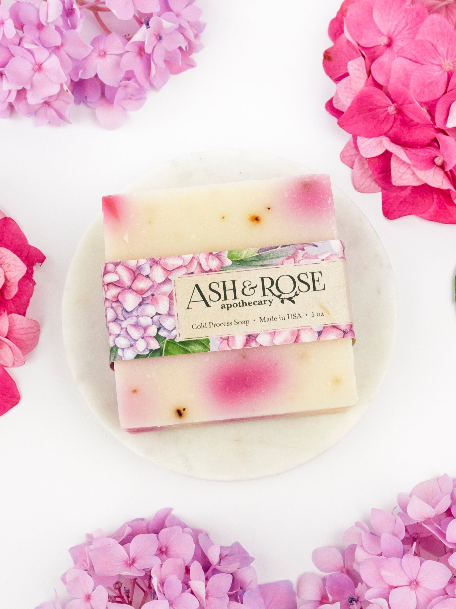 Pink Hydrangea Soap Scrub Bar - Che Cose Belle