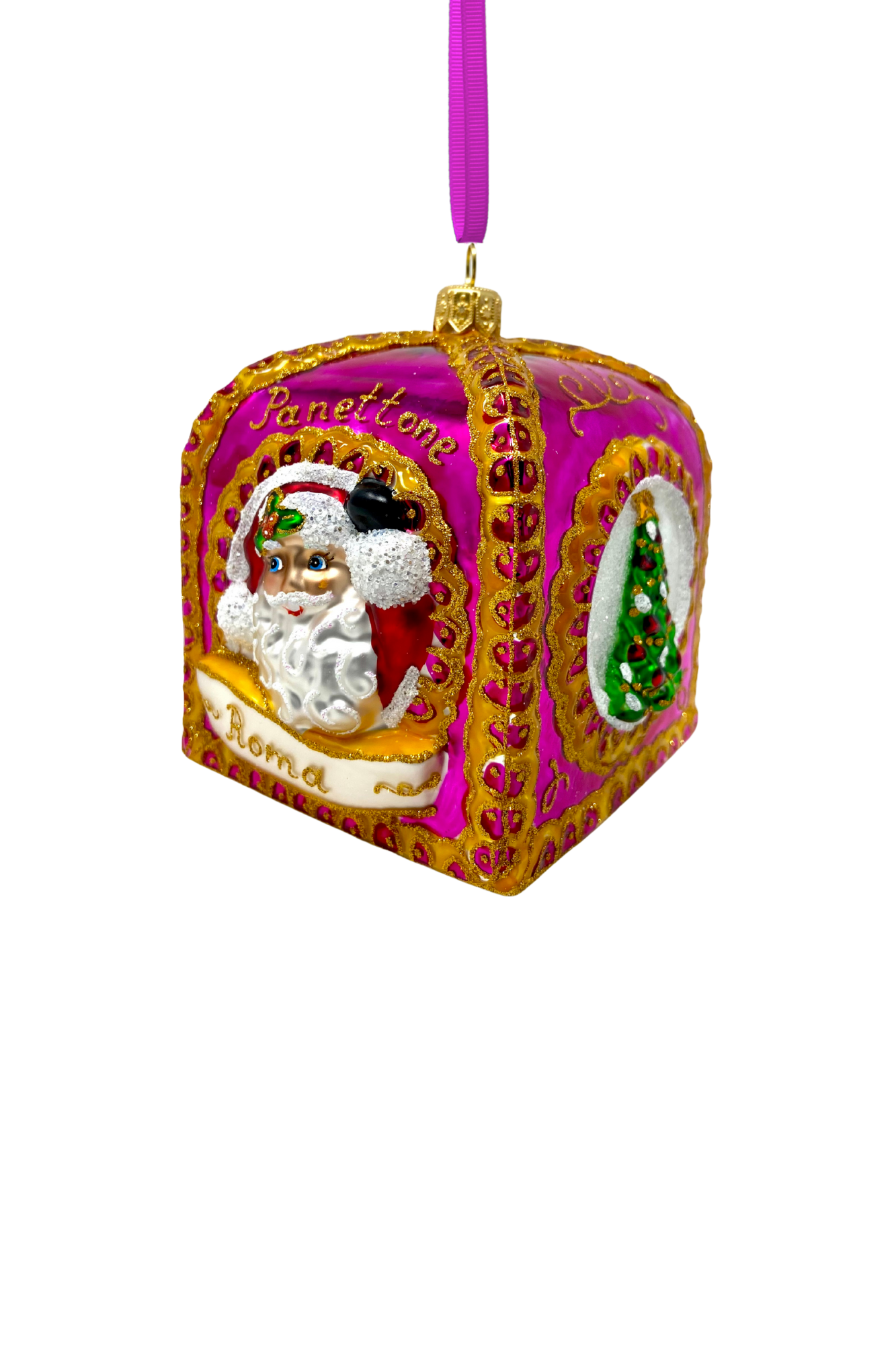Pink Panettone Polish Glass Ornament - Che Cose Belle