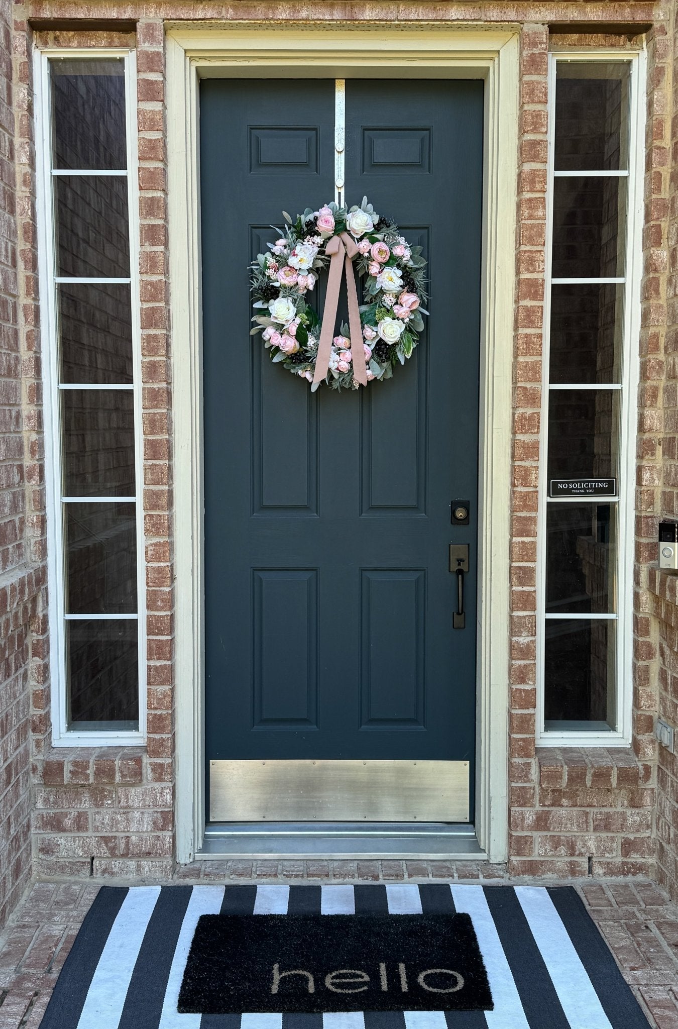 Pink Peony Rose and Ranunculus Spring Wreath - Che Cose Belle