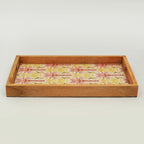 Pink Summer Serving Tray with Handles - Che Cose Belle