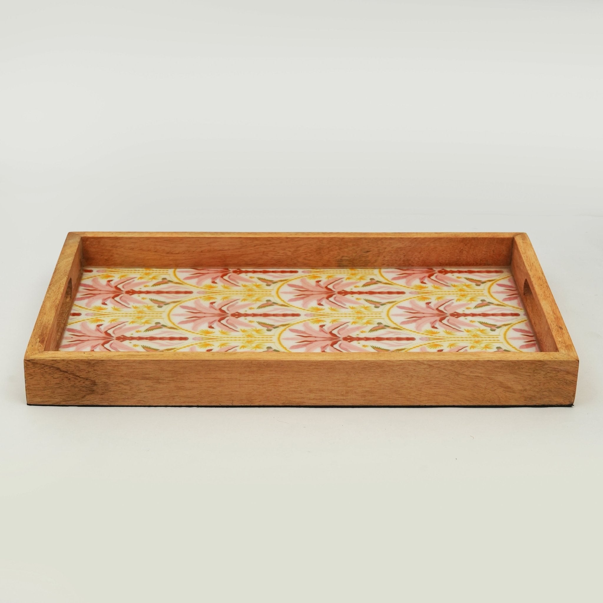 Pink Summer Serving Tray with Handles - Che Cose Belle