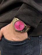 Pink Sunburst Watch - Che Cose Belle