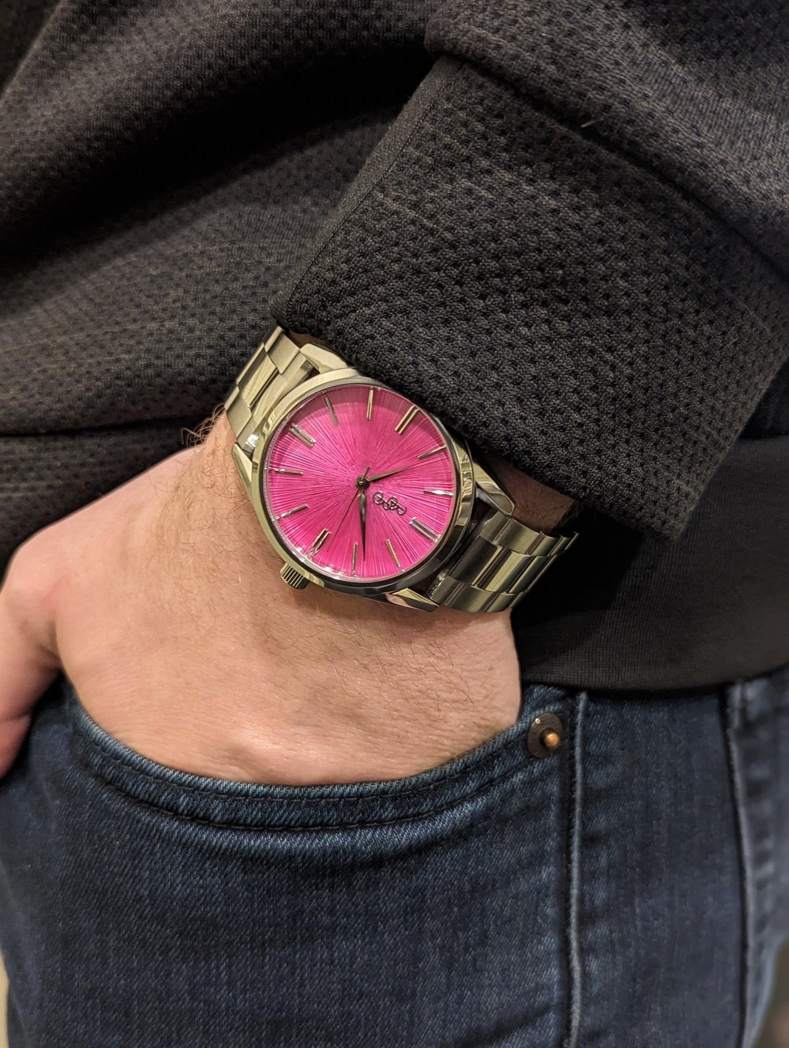 Pink Sunburst Watch - Che Cose Belle