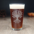 Tree of Life Pint Glass - etched glassware