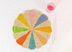 Pinwheel multicolor Placemat, raffia tabletop - Che Cose Belle