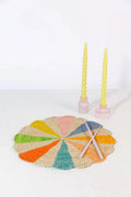 Pinwheel multicolor Placemat, raffia tabletop - Che Cose Belle