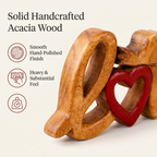 Amber Affection – Hand-Carved Wooden Sculpture, Handmade Decorative Home Art