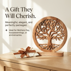 Cloverly Tree of Life Wooden Sculpture – Handmade Decorative Art | Decozen Luxe, Gift for Mom