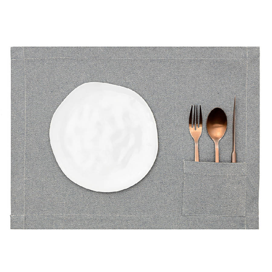 Placemats - Blue With Pocket / Set Of 4 - Che Cose Belle