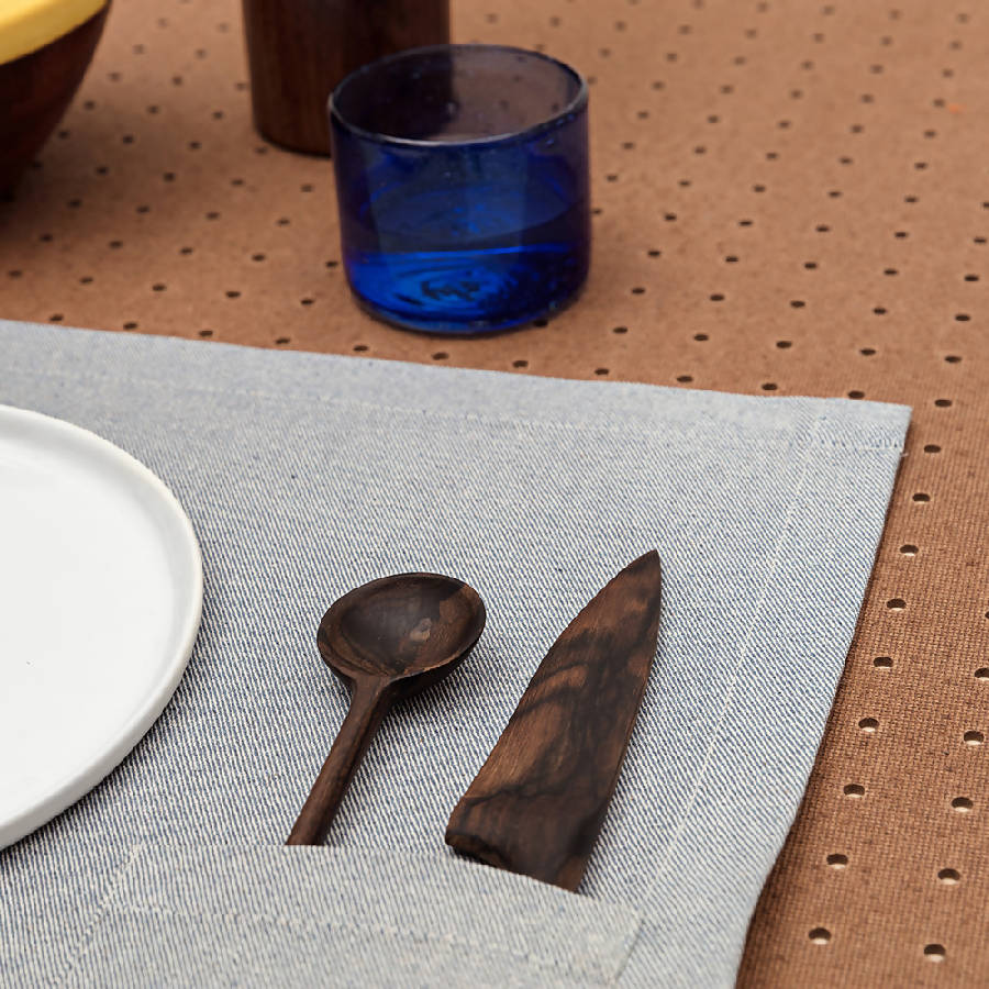 Placemats - Blue With Pocket / Set Of 4 - Che Cose Belle
