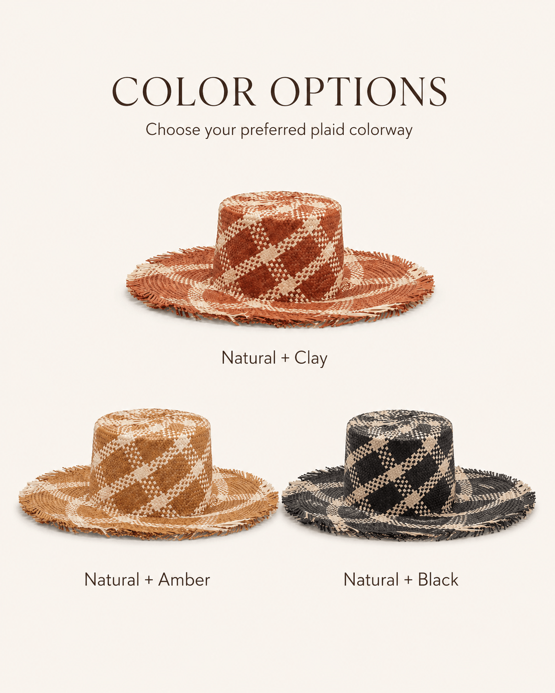Plaid Patterned Sun Hat - Che Cose Belle