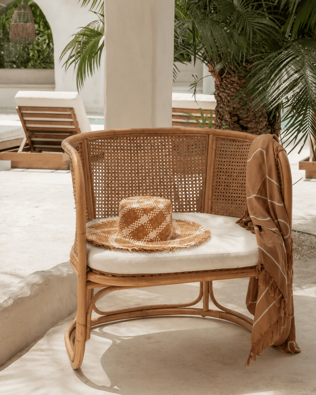 Plaid Patterned Sun Hat - Che Cose Belle