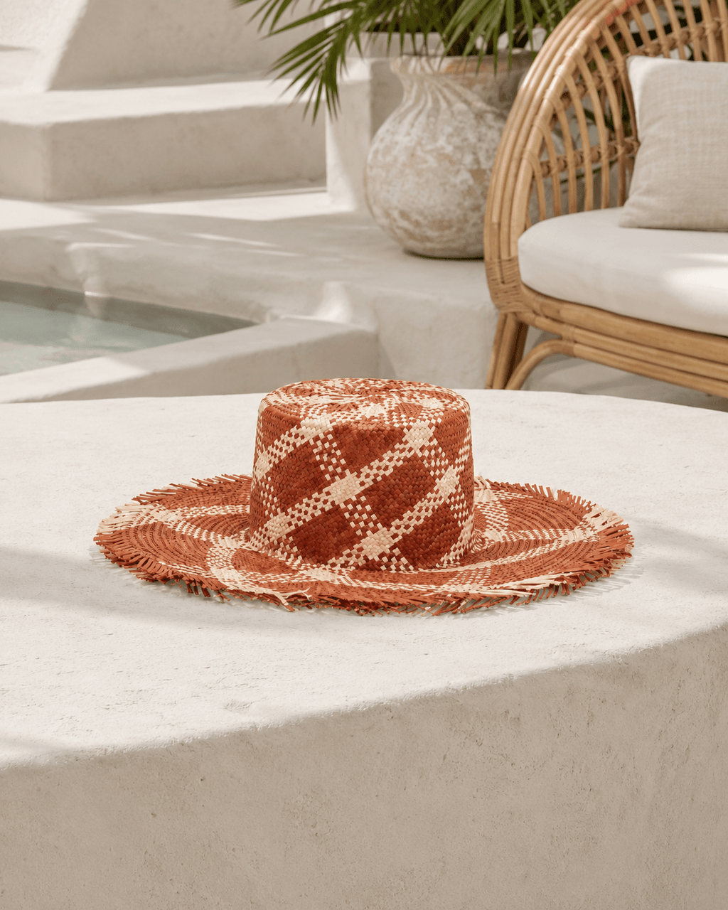 Plaid Patterned Sun Hat - Che Cose Belle