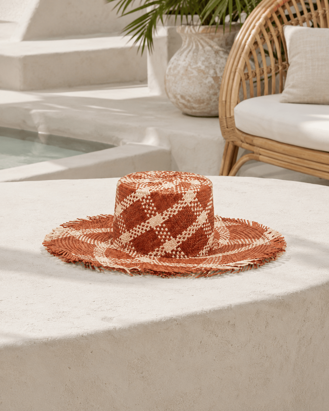 Plaid Patterned Sun Hat - Che Cose Belle