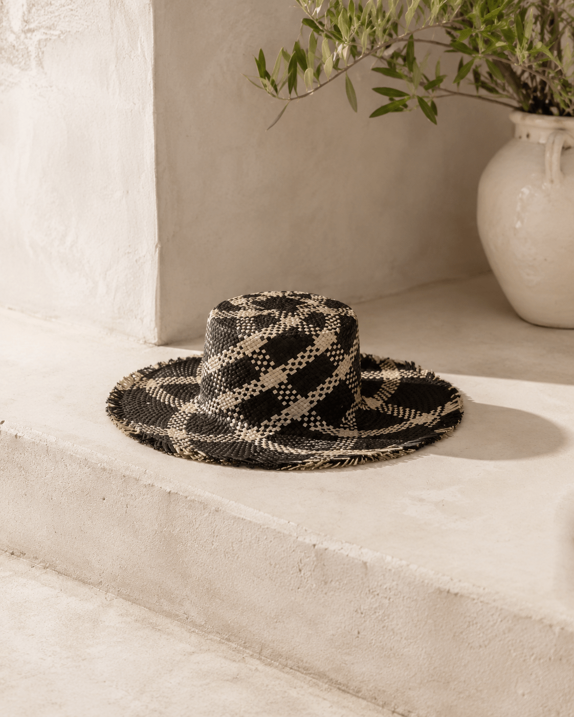 Plaid Patterned Sun Hat - Che Cose Belle