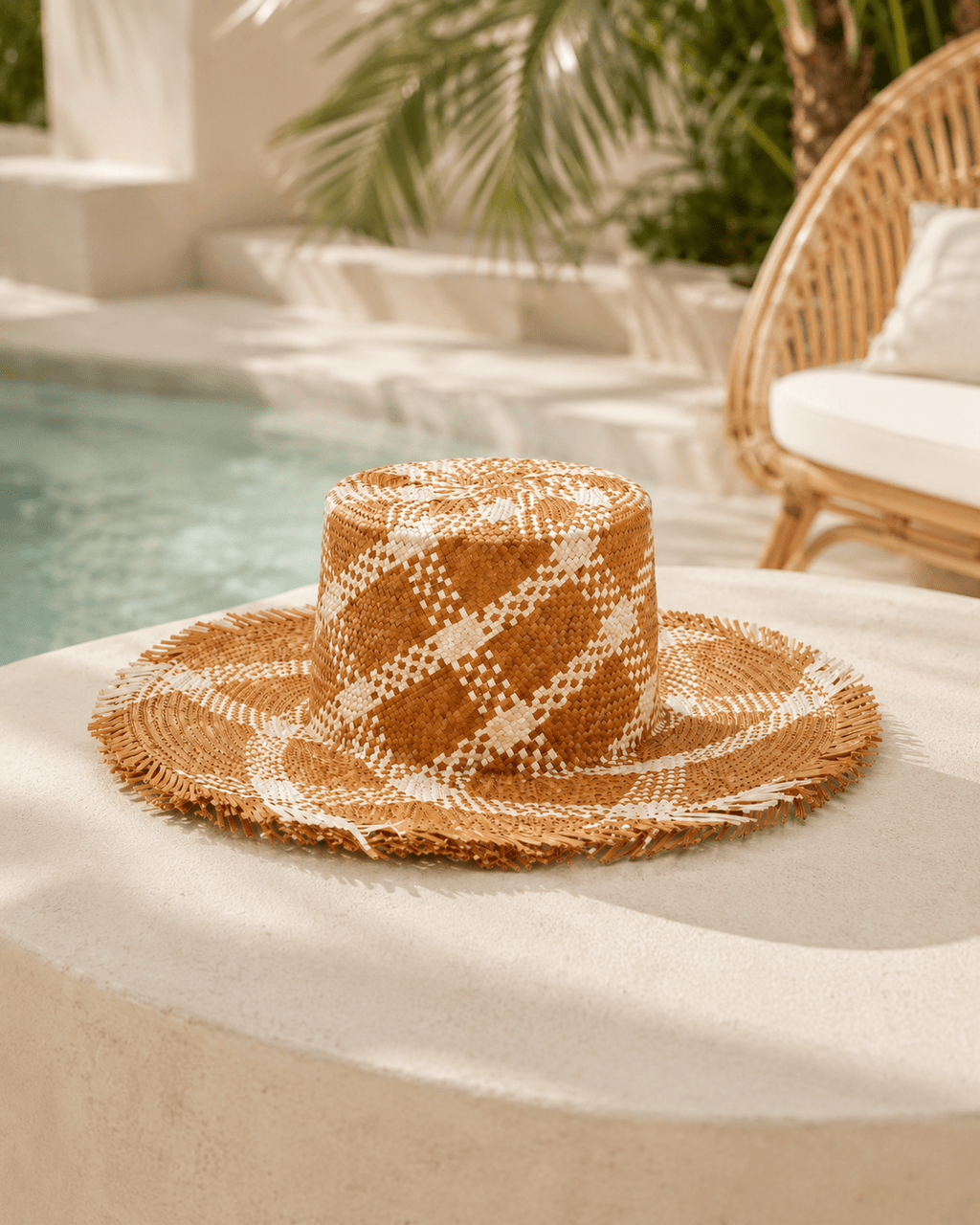 Plaid Patterned Sun Hat - Che Cose Belle