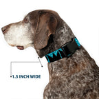 Plastic Clip Collar - BUCKLE - DOWN Shapes Dot Turquoise/White/Black - Che Cose Belle