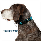 Plastic Clip Collar - BUCKLE - DOWN Shapes Dot Turquoise/White/Black - Che Cose Belle