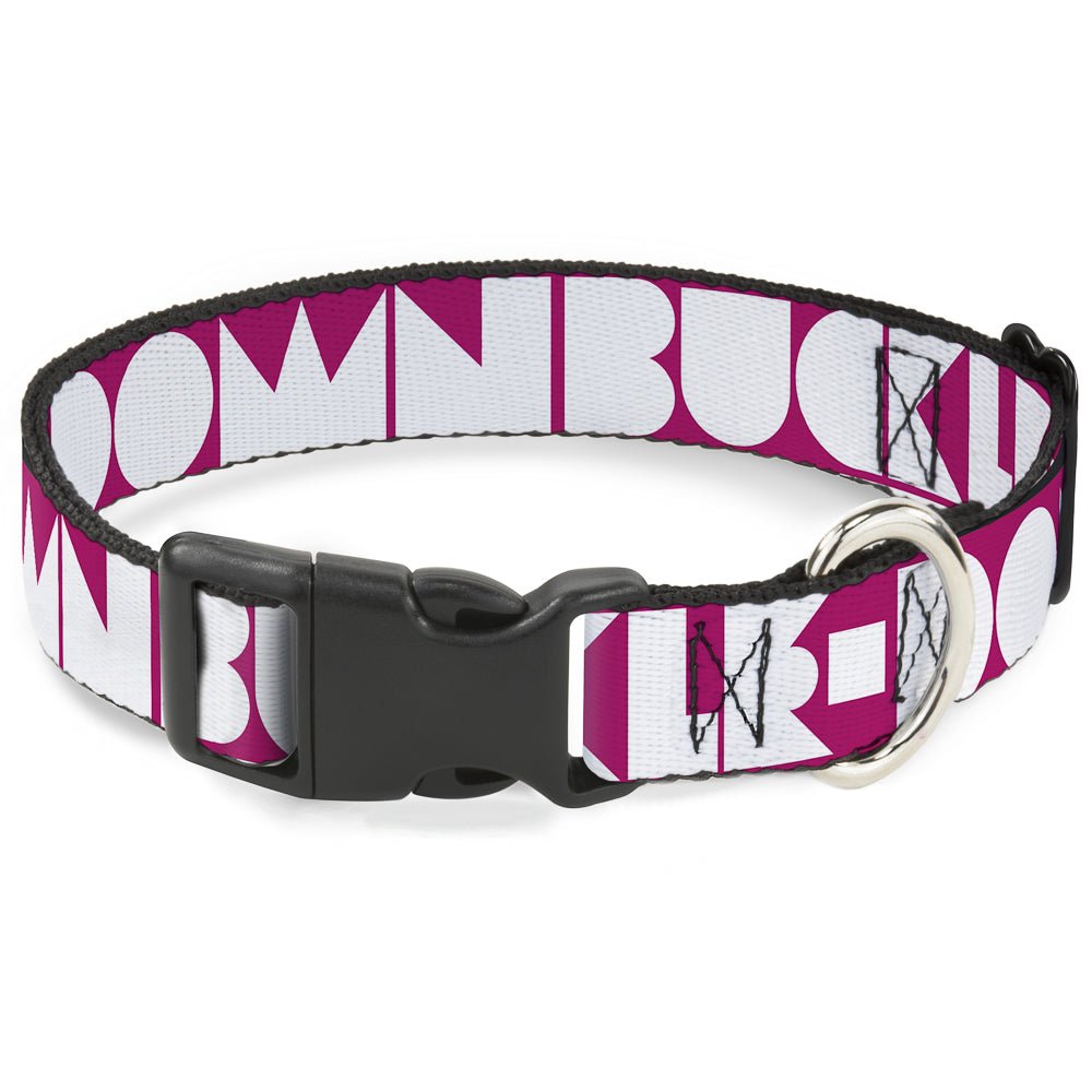 Plastic Clip Collar - BUCKLE - DOWN Shapes Hot Pink/White - Che Cose Belle