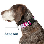 Plastic Clip Collar - BUCKLE - DOWN Shapes Hot Pink/White - Che Cose Belle
