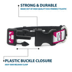 Plastic Clip Collar - BUCKLE - DOWN Shapes Hot Pink/White - Che Cose Belle
