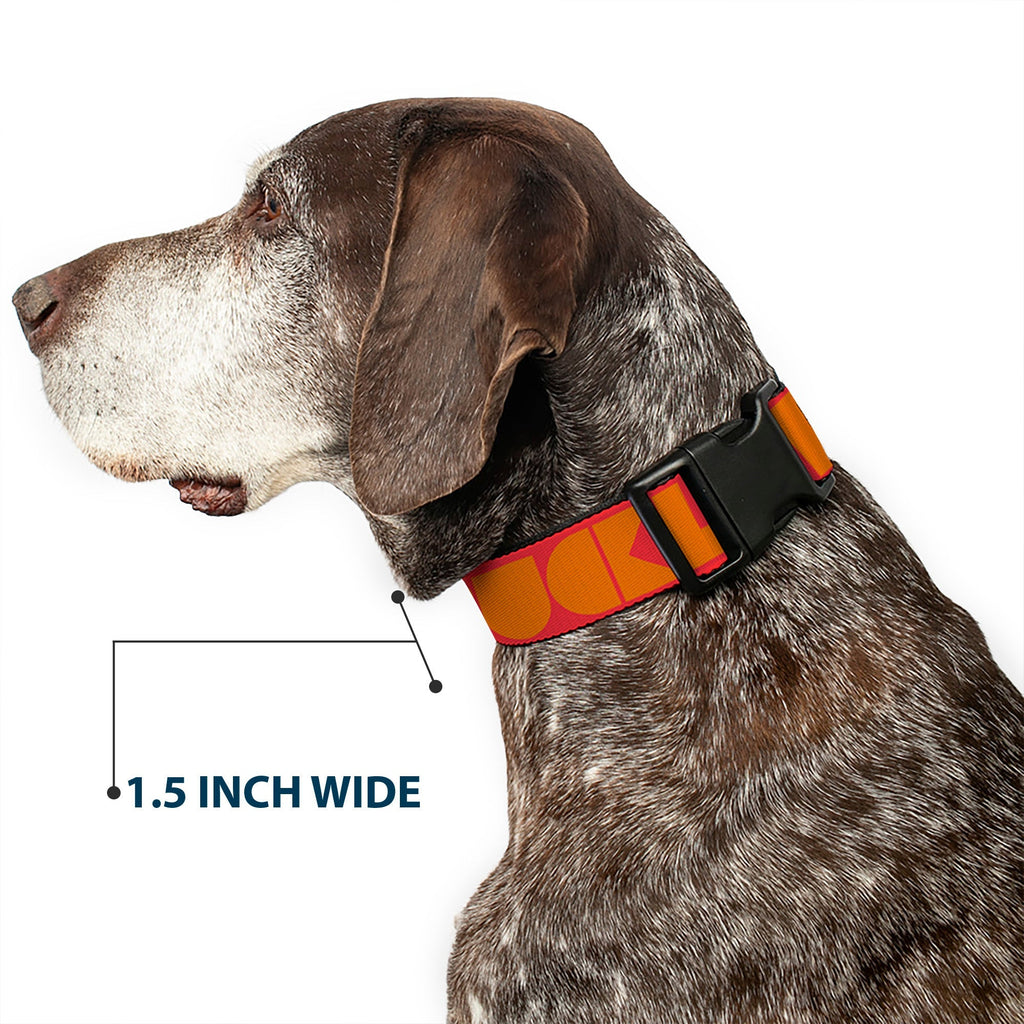 Plastic Clip Collar - BUCKLE - DOWN Shapes Red/Orange - Che Cose Belle