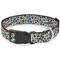 Plastic Clip Collar - Leopard White/Multi Color - Che Cose Belle
