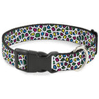 Plastic Clip Collar - Leopard White/Multi Color - Che Cose Belle