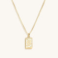 Playful Mind - White Enamel Gemini Card Necklace - Che Cose Belle