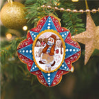 Playful Mr. Snowman Hand-Painted Christmas Figurine Sculpted Hand-Painted Christmas Ornament by G. DeBrekht - Christmas Santa Snowman Decor - 6102442 - Che Cose Belle