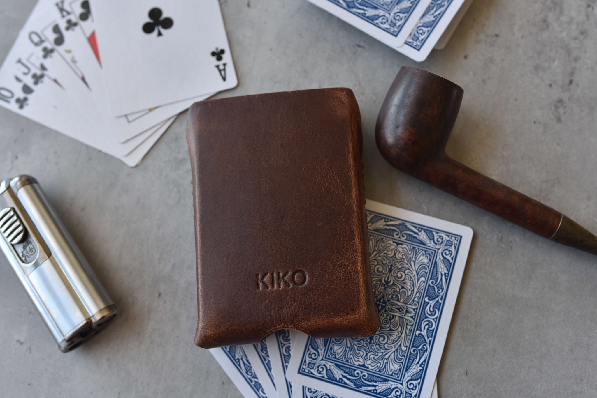 Playing Cards With Leather Sleeve - Che Cose Belle