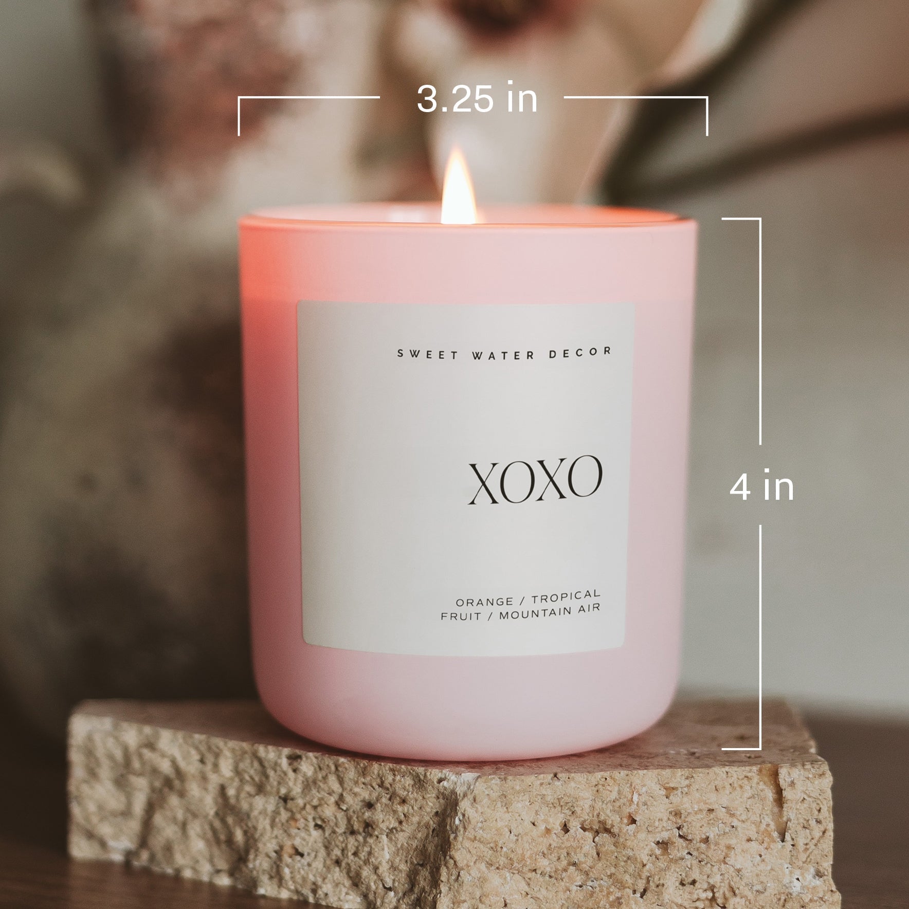 Playing Mahjong with Mah Girls Soy Candle - Pink Matte Jar - 15 oz (Salt and Sea) - Che Cose Belle