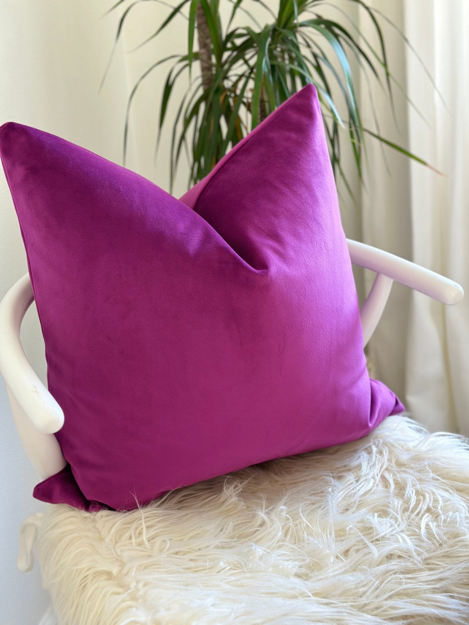 Plush Velvet Pillow Cover - Berry - Che Cose Belle
