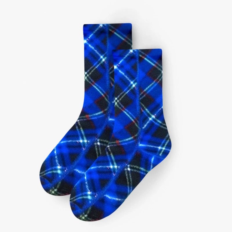 Polar Feet Adult Socks - Blue Argyle - Che Cose Belle