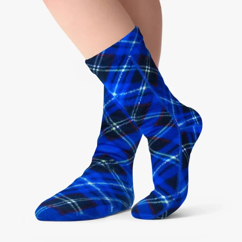 Polar Feet Adult Socks - Blue Argyle - Che Cose Belle