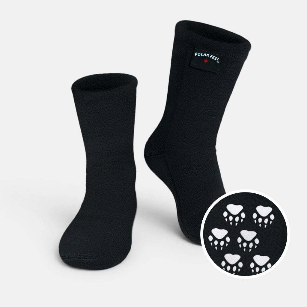 Polar Feet SUPER STRETCHY Fleece Socks - Black - Che Cose Belle