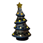 Polish Pottery Christmas Tree Luminary - Winter Wonderland Pattern - Che Cose Belle