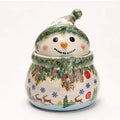 Polish Pottery Reindeer Snowman Cookie Jar - Che Cose Belle