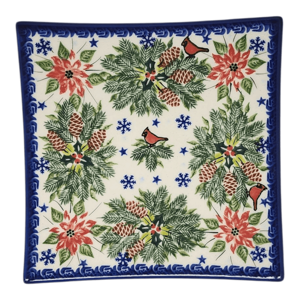 Polish Pottery Toffi Plate - Holiday Harmony Pattern - Che Cose Belle