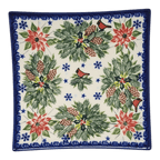 Polish Pottery Toffi Plate - Holiday Harmony Pattern - Che Cose Belle